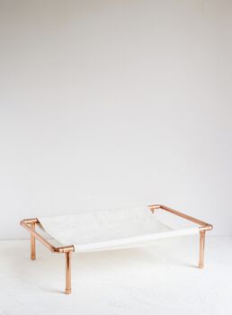 Solid Copper Cat And Dog Hammock, Minimalist Copper Pet Lounger, 2 of 5