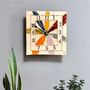 Large Numbers Floral Bright Wall Clock, thumbnail 2 of 6