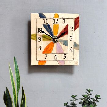 Large Numbers Floral Bright Wall Clock, 2 of 6