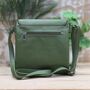 Cross Body Press Stud Bag In Green, thumbnail 2 of 2