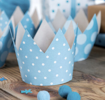 Pink Or Blue Spotty Party Crowns, 5 of 5
