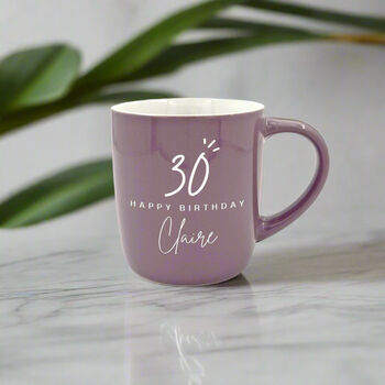 Happy Birthday Personalised Stoneware Mug, 3 of 6