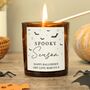 Personalised Spooky Vanilla Scented Glass Candle, thumbnail 1 of 2