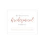 Personalised Bridesmaid Thank You Print, thumbnail 2 of 5