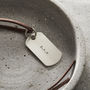 Personalised Men's Silver And Leather Dog Tag Necklace, thumbnail 3 of 8