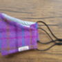 Purple Check Tartan Harris Tweed® Face Mask, thumbnail 2 of 7