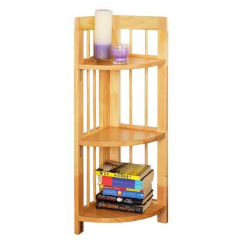 Modern Wood Corner Bookcase, 3 of 6