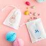 Personalised Bunny Bow Tie Treat Bag, thumbnail 2 of 3