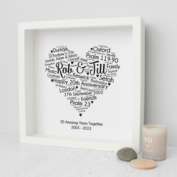 Personalised 20th Anniversary Gift For Wife Or Husband, 2 of 10