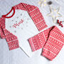 Personalised Red Christmas Baby And Kids Pyjama, thumbnail 2 of 2