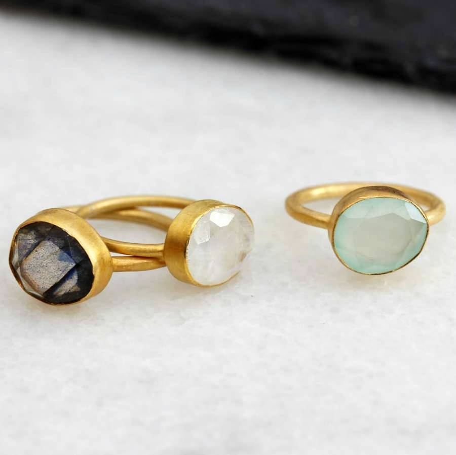 semi precious statement ring by molly & pearl