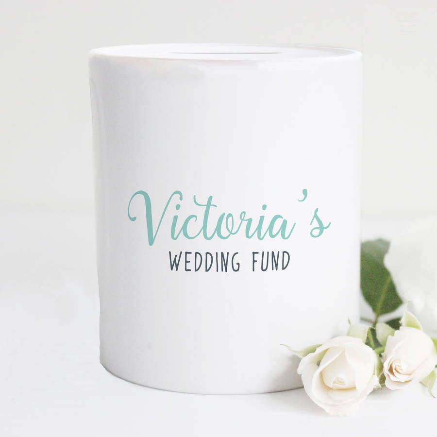Personalised Wedding Fund Moneybox By Sarah Hurley Personalised Wedding Fund Moneybox