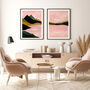 Pink Sky Mountain Landscape Set Of Three, thumbnail 3 of 10