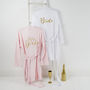 Bride Hen Party Pink Or White Wedding Day Dressing Gown, thumbnail 1 of 3