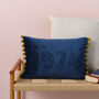 Personalised 50th Birthday Velvet Cushion, thumbnail 1 of 6