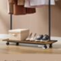 Portable Clothes Rack Metal Clothes Rail Storage Shelf, thumbnail 9 of 12