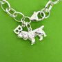 Personalised Sterling Silver Spaniel Charm Bracelet, thumbnail 2 of 3
