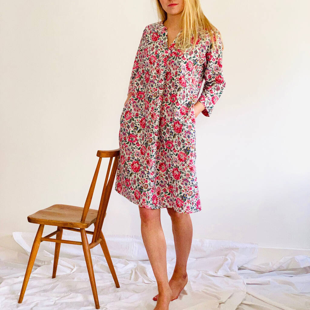 Kaftan Florence Nightdress In Country Vicarage Print, 1 of 7