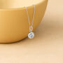Personalised Sterling Silver April Cubic Zirconia Birthstone Necklace, thumbnail 3 of 10