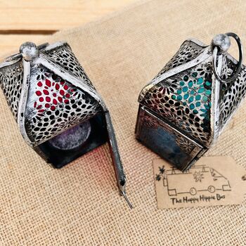Sweet Mini Silver Moroccan Style Lantern, 2 of 9