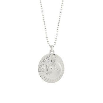 Moon Silhouette Sterling Silver Necklace, 4 of 5