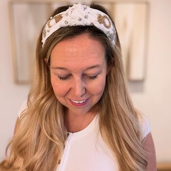Bride To Be Hand Embellished Pearl And Diamanté Headband, 3 of 3