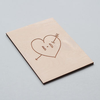 Personalised Wooden Love Card, 2 of 4