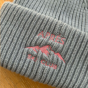 Personalized Embroidered 'Apres Ski' Beanie, 3 of 7