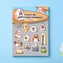 Cat Sticker Sheet | Cute Stickers, thumbnail 1 of 4