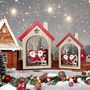 Santa’s 3D Wooden Houses, Pine Cones, Reindeer, Tabletop Decorations, thumbnail 2 of 2