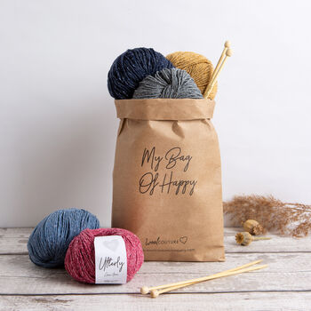Christmas Noel Cushion Easy Knitting Kit, 10 of 10