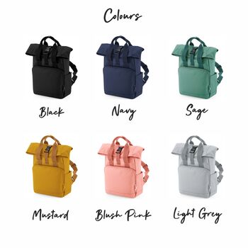 Personalised Kids Sustainable Roll Top Backpack, 3 of 6