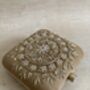 Gold Raw Silk Mandala Design Square Clutch Bag, thumbnail 6 of 9