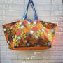 Vintage Ikea Bag Orange Flowers And Quilted Cotton, thumbnail 2 of 8