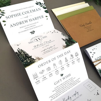 Woodland Wedding Invitations Sample Forest Ferns, 3 of 10