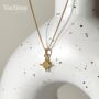 18 K Gold Plated Sterling Silver North Star Cz Necklace, thumbnail 1 of 3