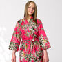 Giraffe Print Cotton Dressing Gown Kimono, thumbnail 1 of 10