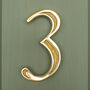 Premium Floating Engraved House Numbers In Brass Finish, thumbnail 9 of 12