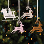 Personalised Reindeer Or Sleigh Christmas Decoration, thumbnail 1 of 5