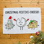 Funny Cheese Christmas Tea Towel, thumbnail 3 of 4