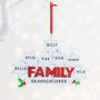 Personalised Snowflake Christmas Family Decoration, thumbnail 1 of 4