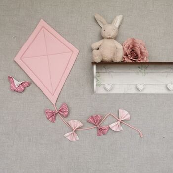 Personalised Pink Hanging Kite Decor Baby Girl Room, 6 of 10