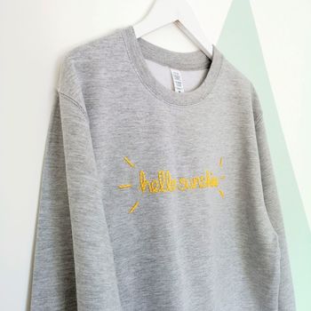 Hello Sunshine Hand Embroidered Sweater, 3 of 5