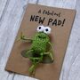Frog Crochet New Home Housewarming Card Handmade, thumbnail 4 of 12