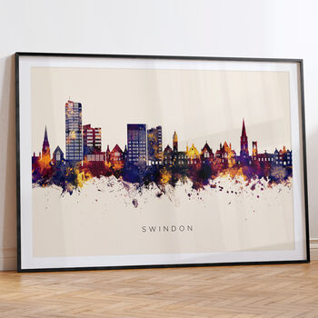 Swindon Skyline Cityscape Art Print, 6 of 12