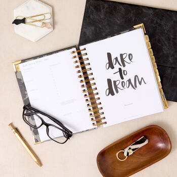 Original 2026 Daily Planner Diary: Noir Swans, 6 of 12