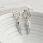 Sterling Silver Bar And Feather Studs, thumbnail 1 of 4
