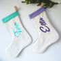 Personalised Cotton And Felt Christmas Stocking, thumbnail 1 of 7