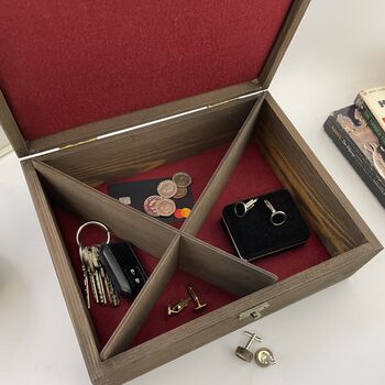 Stag Personalised Cufflink And Watch Box, 5 of 10