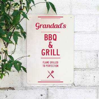 Personalised Bbq And Grill Metal Sign, 2 of 7